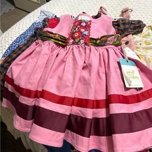 Matilda Jane Bundle Pink Floral Dress with Stripes